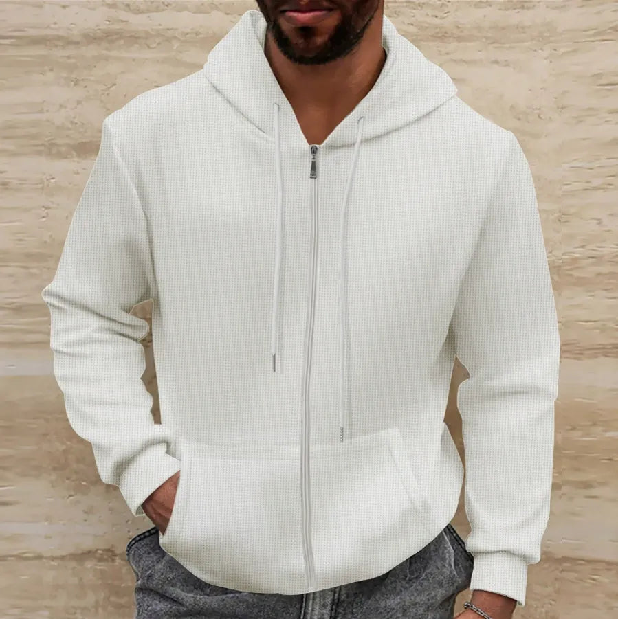 Herrenjacke | Waffelstruktur, bequeme Fasermischung