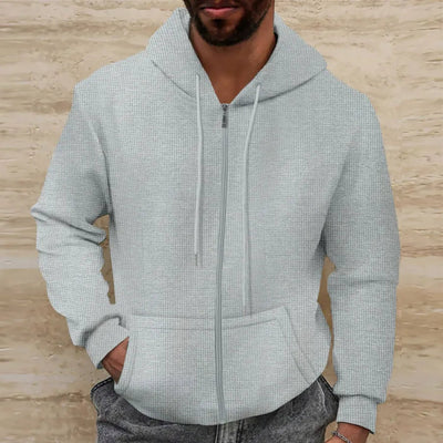 Herrenjacke | Waffelstruktur, bequeme Fasermischung