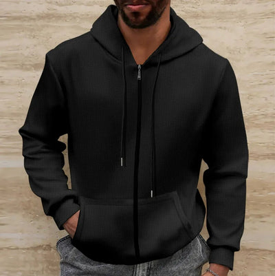 Herrenjacke | Waffelstruktur, bequeme Fasermischung
