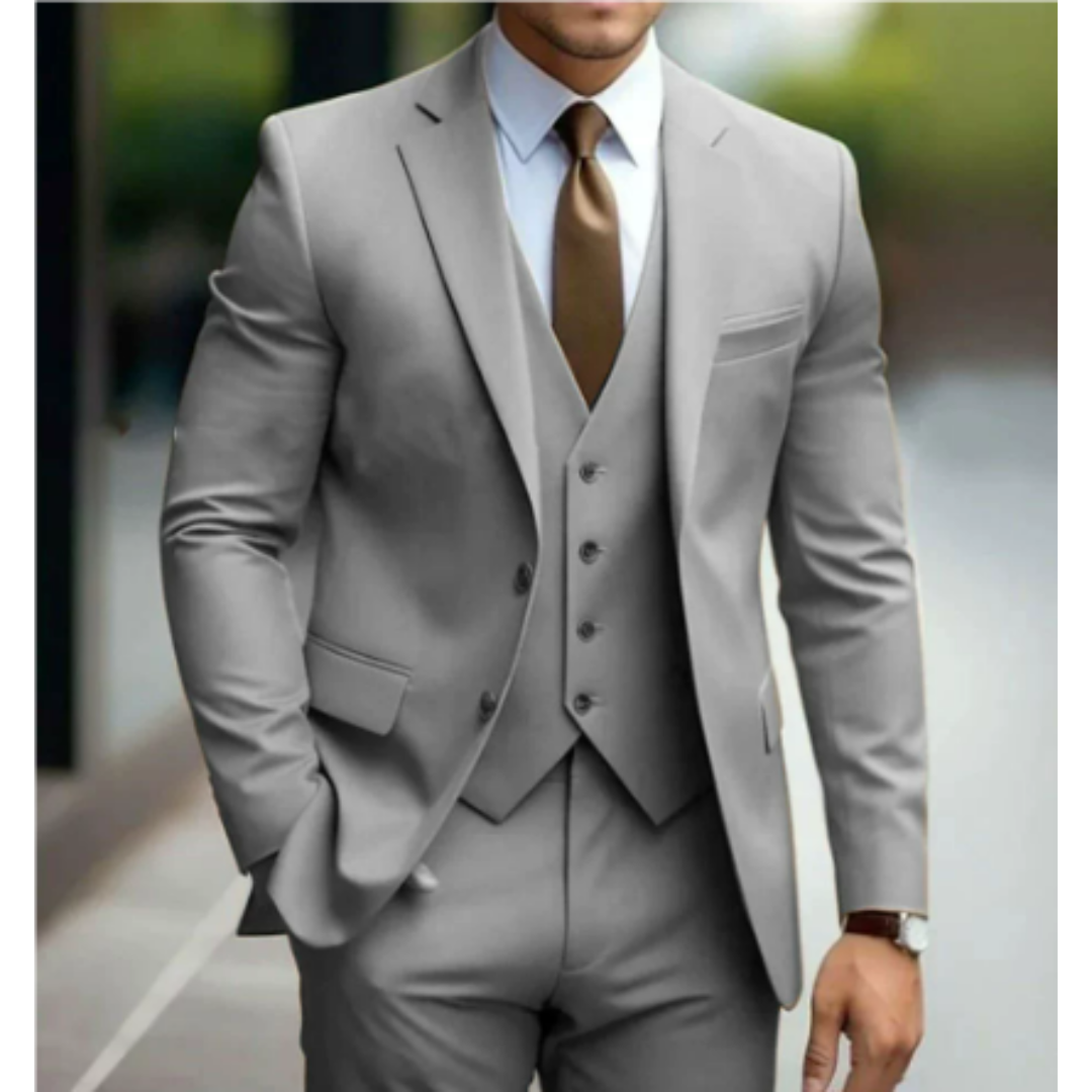 Herrenanzug Hochzeit mit Weste 3-teilig Eleganter Anzug