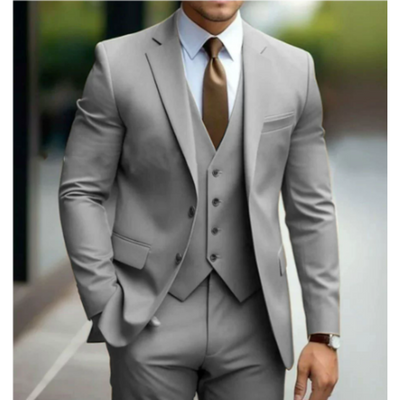 Herrenanzug Hochzeit mit Weste 3-teilig Eleganter Anzug