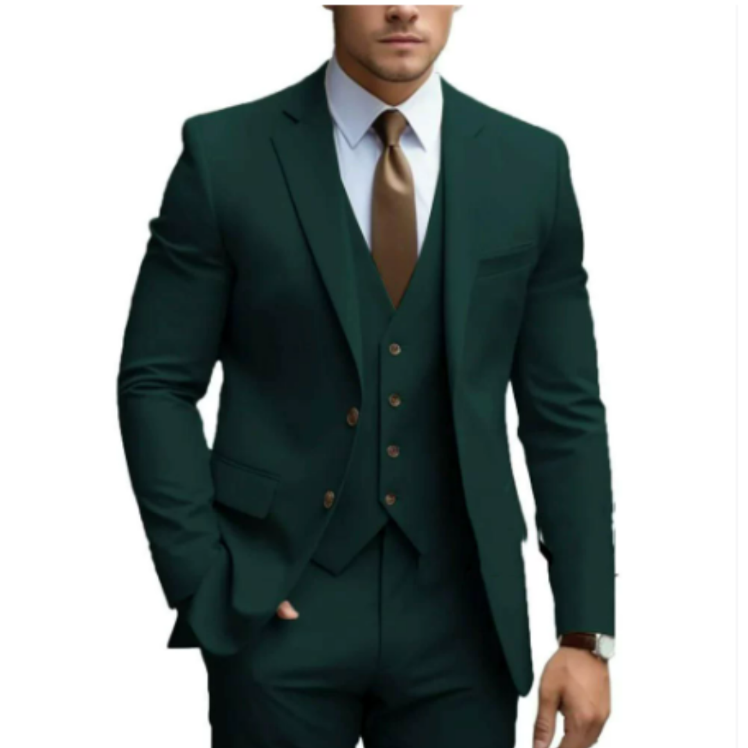 Herrenanzug Hochzeit mit Weste 3-teilig Eleganter Anzug