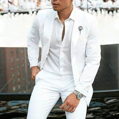 Slim Fit Anzug aus Wollmix für Herren