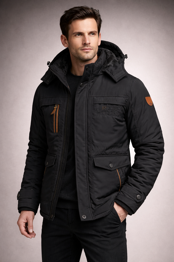 Herren Winterjacke Tactical - Wasserdicht und gefüttert mit abnehmbarer Kapuze