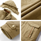 Herren Winterjacke Tactical - Wasserdicht und gefüttert mit abnehmbarer Kapuze