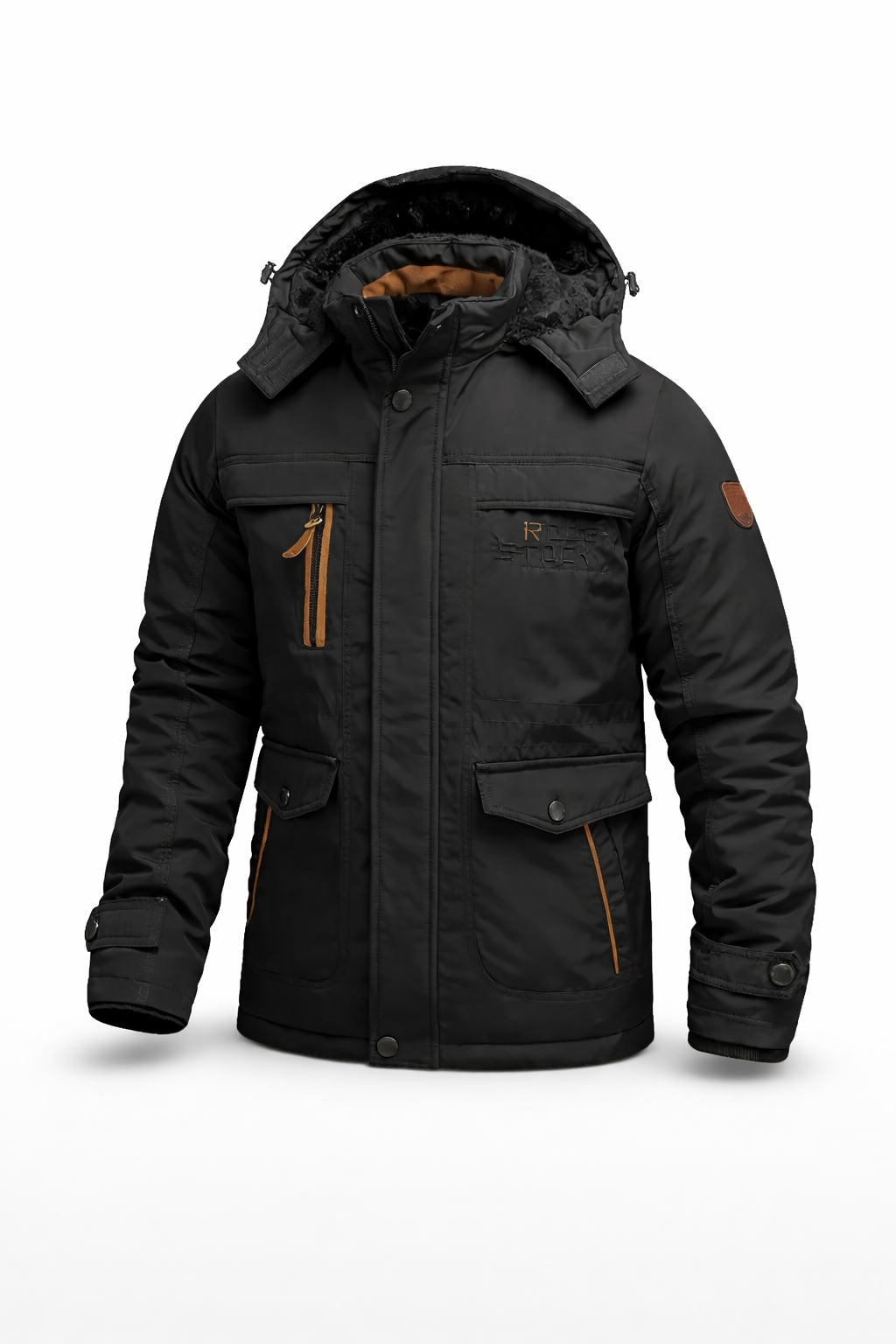 Herren Winterjacke Tactical - Wasserdicht und gefüttert mit abnehmbarer Kapuze