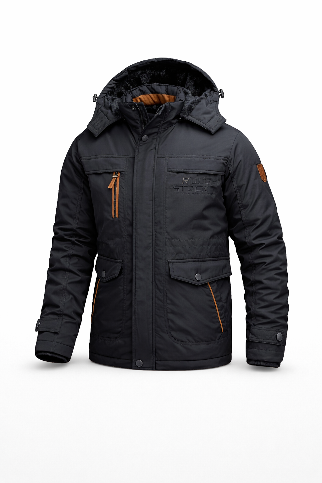 Herren Winterjacke Tactical - Wasserdicht und gefüttert mit abnehmbarer Kapuze