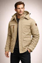 Herren Winterjacke Tactical - Wasserdicht und gefüttert mit abnehmbarer Kapuze