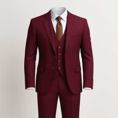 Red 3-piece Suit