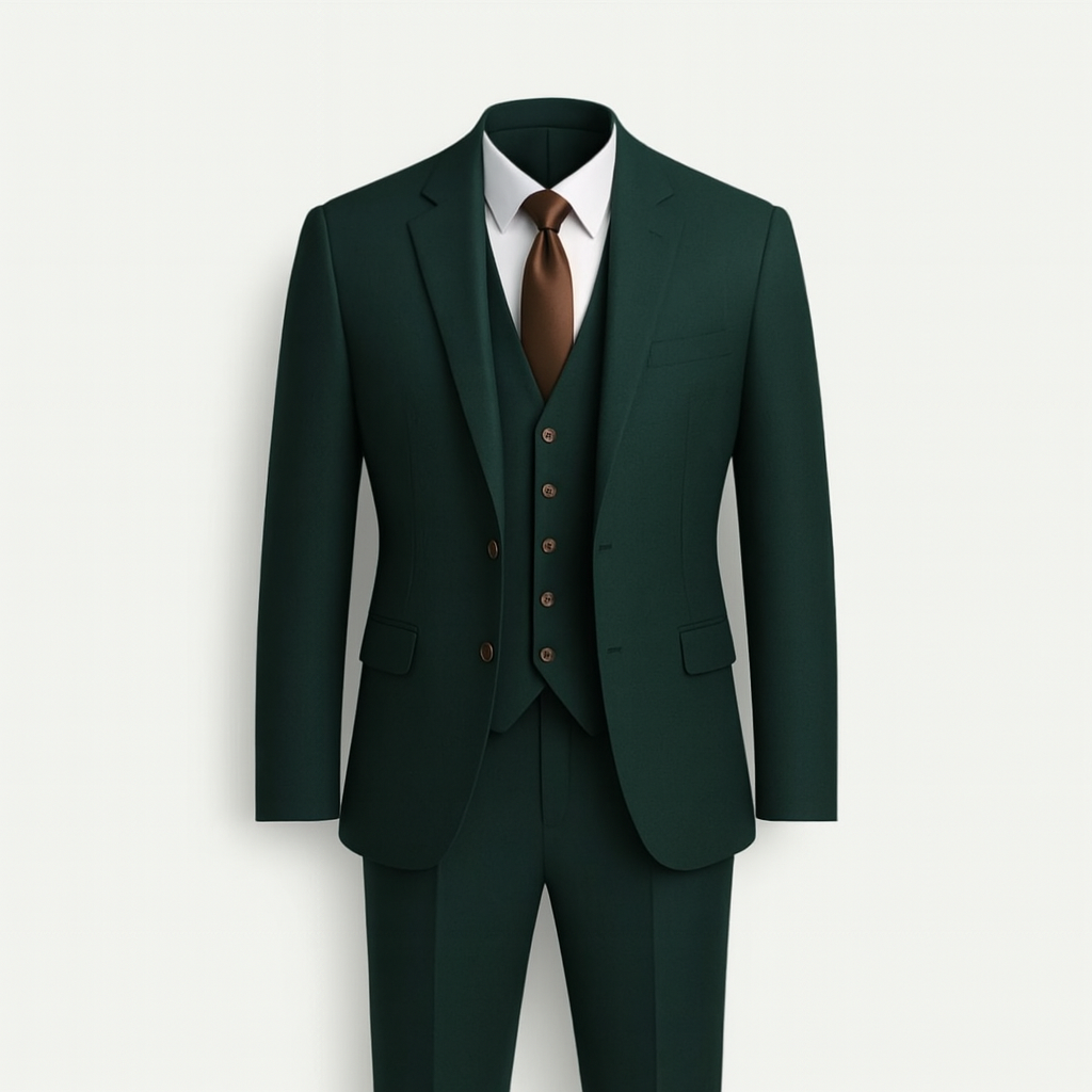 Green 3-piece Suit