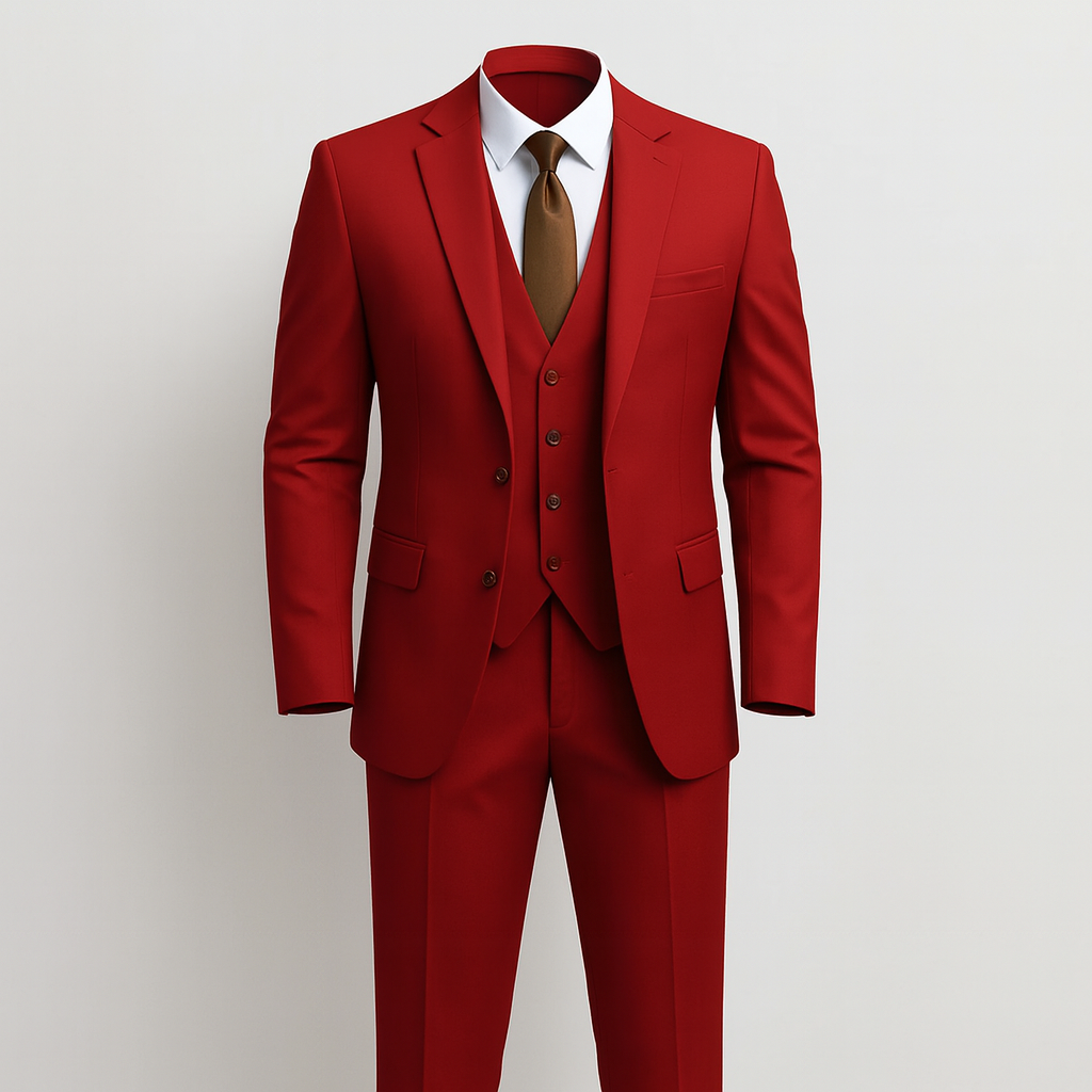 Red 3-piece Suit