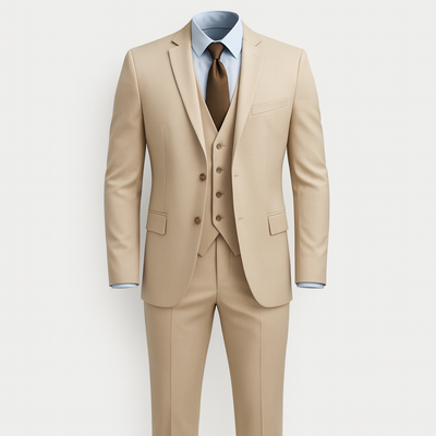 Beige 3-piece Suit