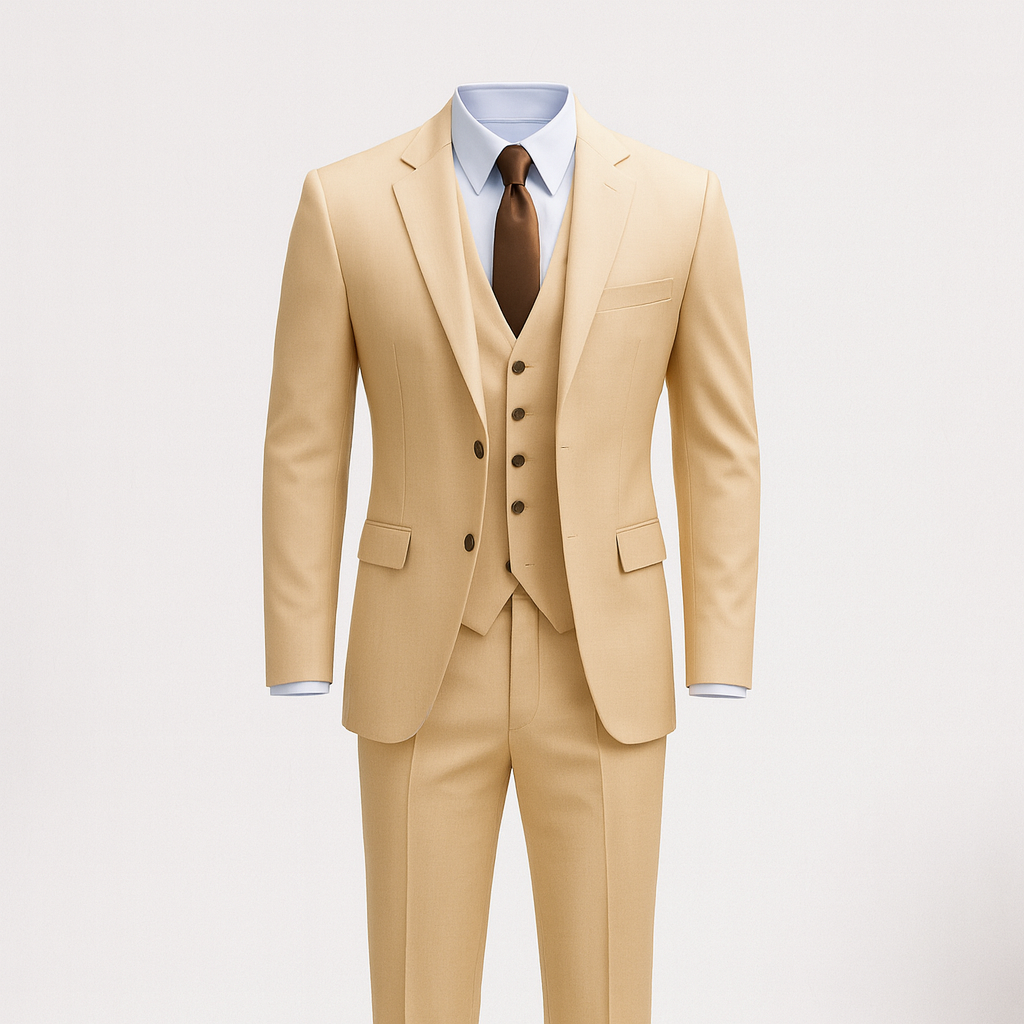 Khaki 3-piece Suit