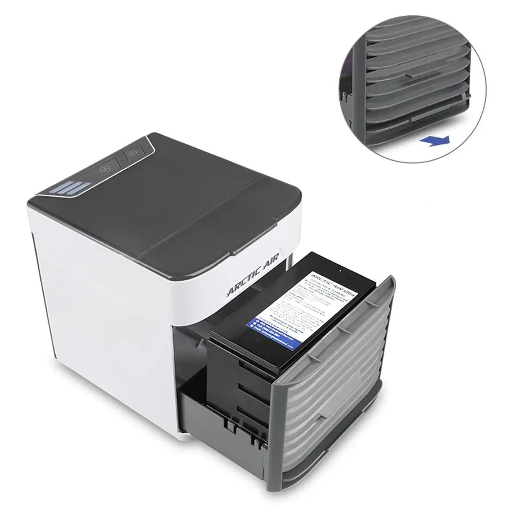 Tragbares Mini-Klimagerät - kühlt, befeuchtet und reinigt - 3-in-1 USB-Luftkühler