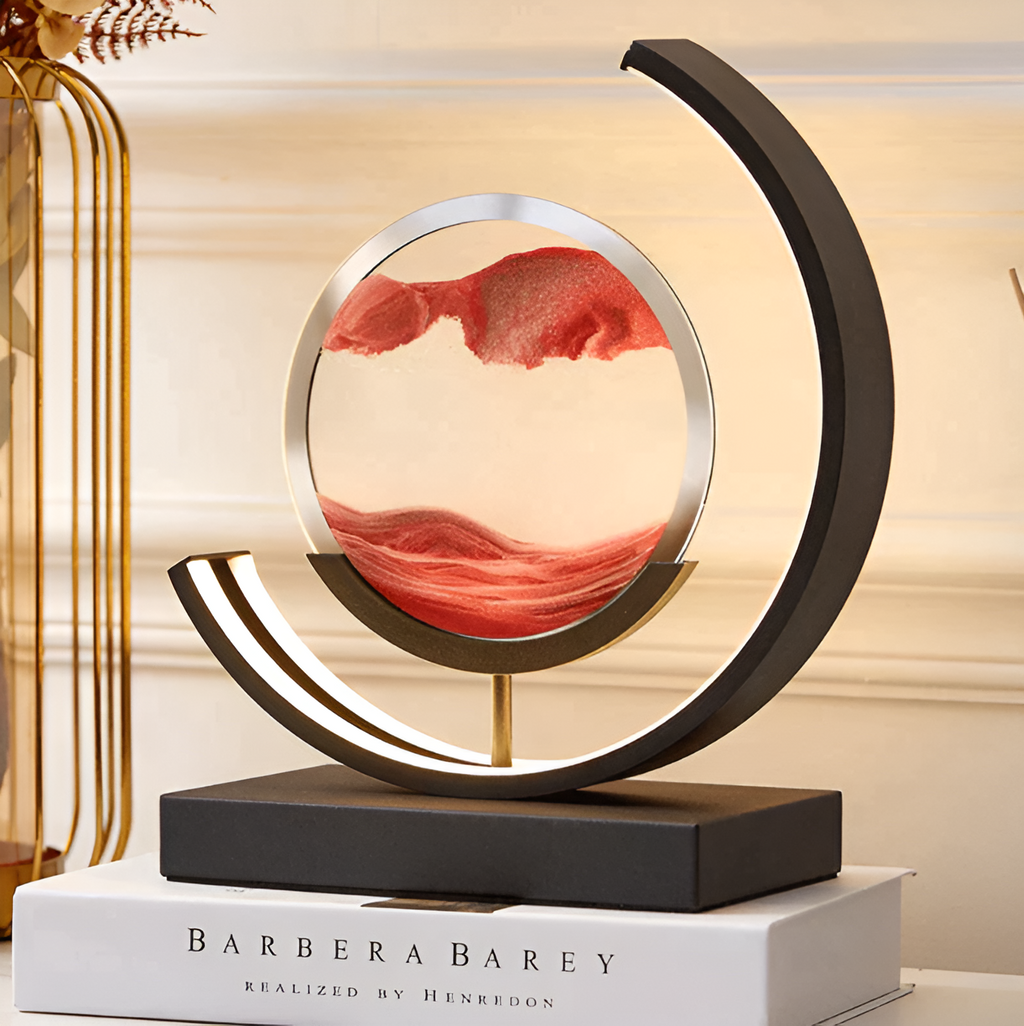 Sandlampe mit Fernbedienung für dekorative Lichtakzente und wechselnde Sandbewegung