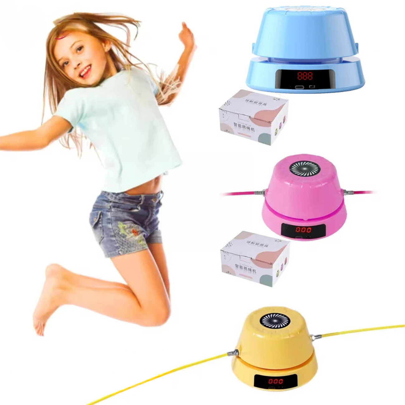 Intelligentes elektrisches Sprunggerät mit rotierendem Seil