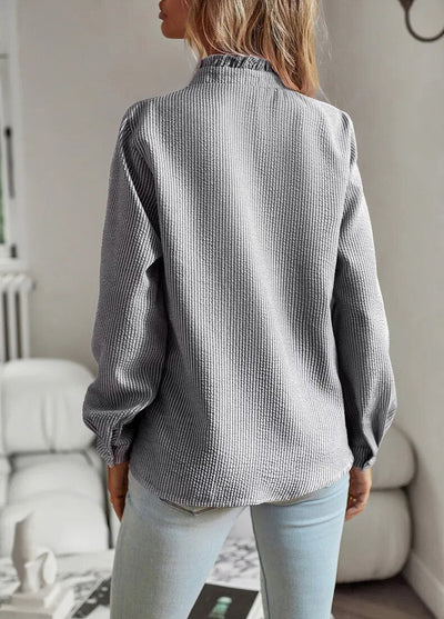 Lisbeth - Elegante gestreifte Bluse mit langen Ärmeln für Frauen