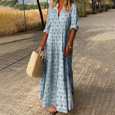 LEILA - Bequemes langes Sommerkleid