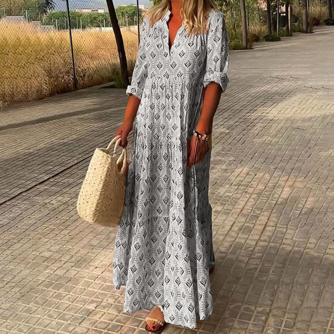 LEILA - Bequemes langes Sommerkleid