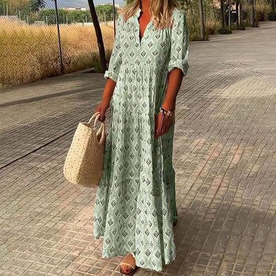 LEILA - Bequemes langes Sommerkleid