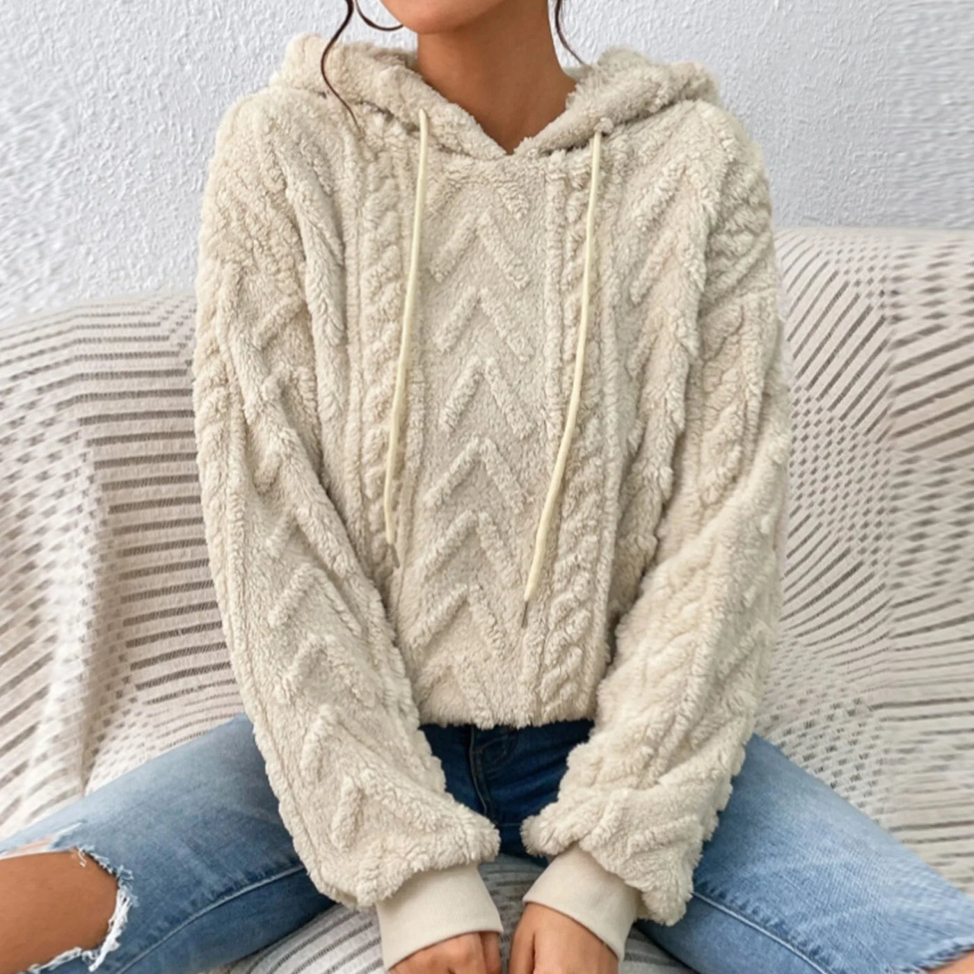 Bequemer Herbst-Kapuzenpullover