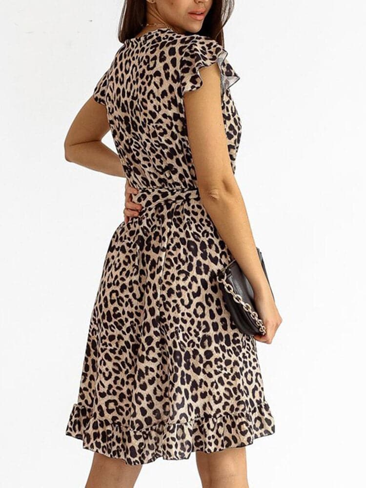 Atemberaubendes Minikleid mit Leopardenmuster