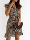 Atemberaubendes Minikleid mit Leopardenmuster