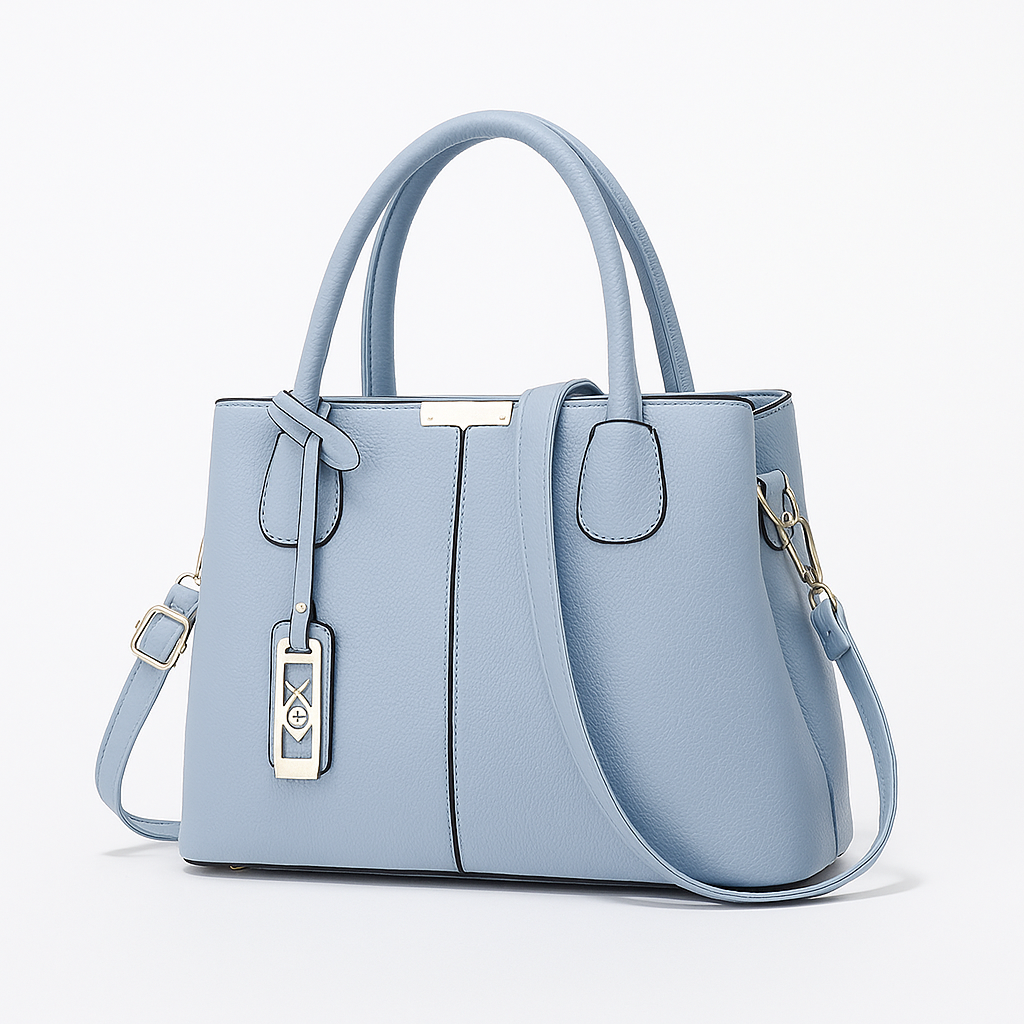 Blue shoulder bag for women