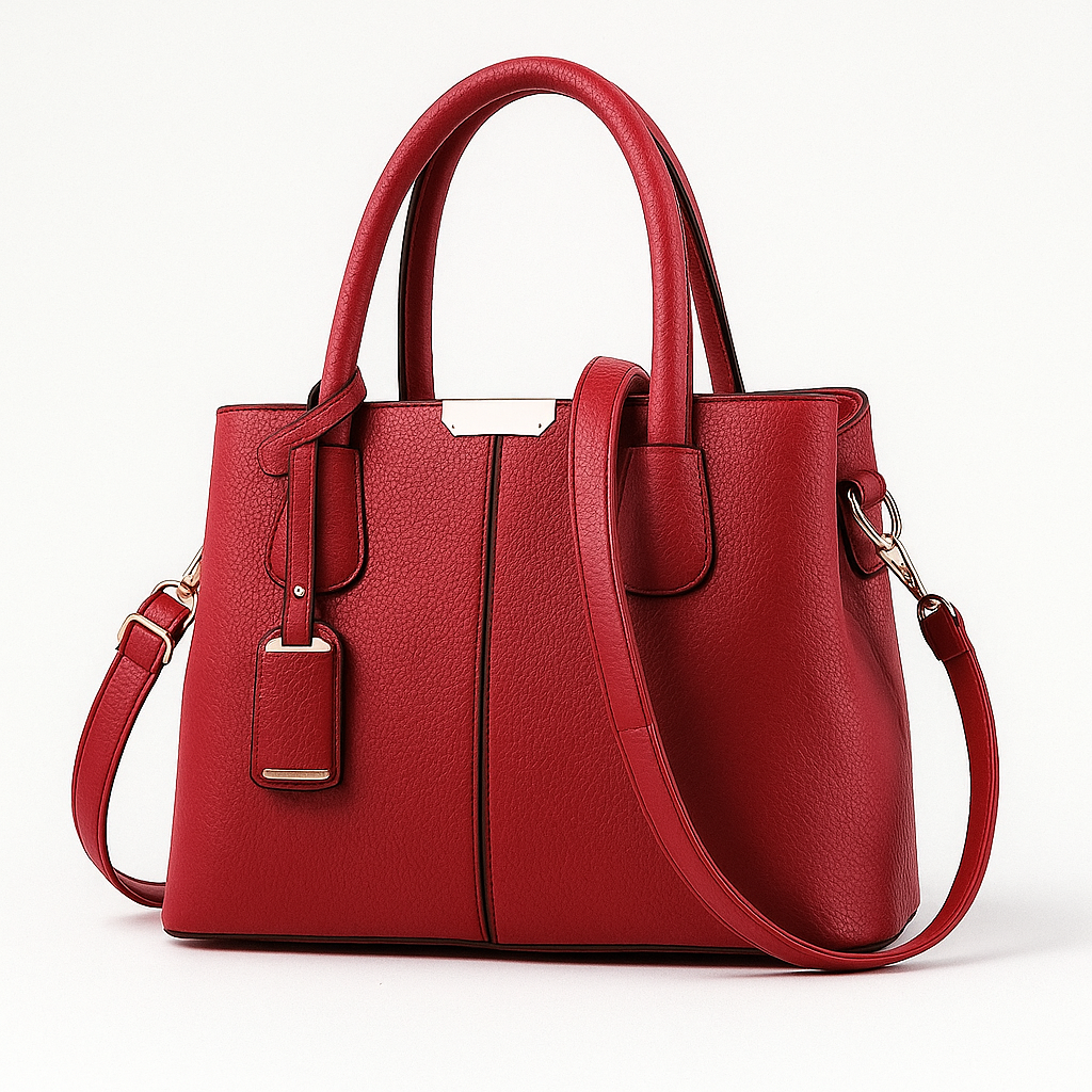 Red shoulder bag for women