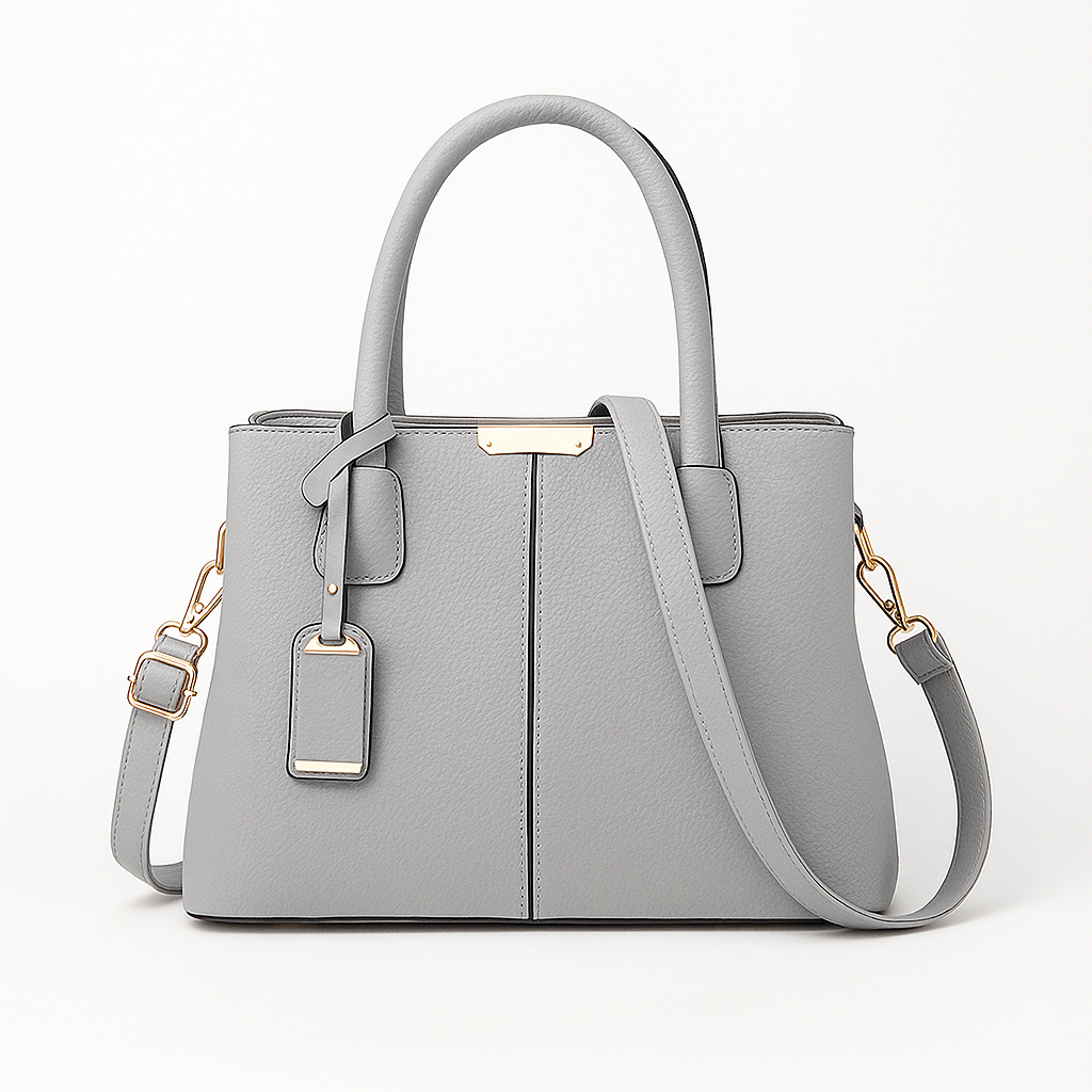 Gray shoulder bag for women