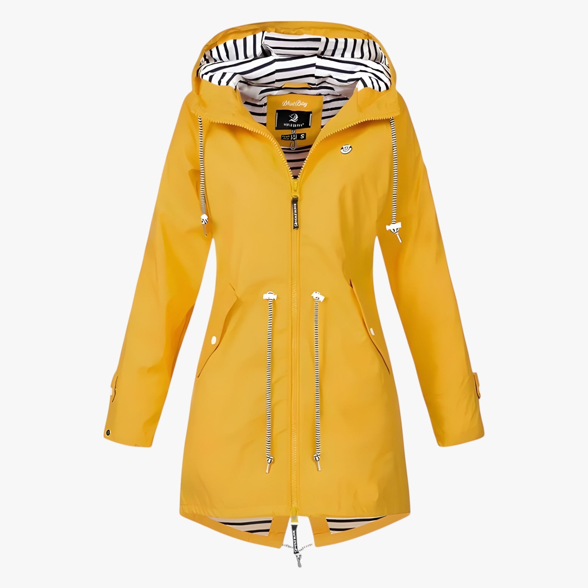 Beatrice | Wasserdichter Parka – Verstellbare Passform mit gestreifter Kapuzenfutter