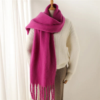 Luxuriöser Kaschmirschal für Damen mit großen Quasten für winterlichen Stil und Komfort