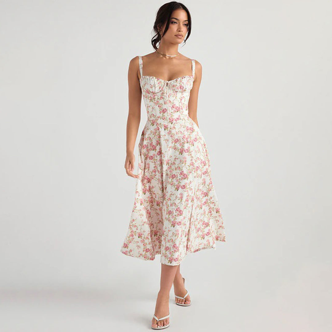 MAIKE - Elegantes Midi-Sommerkleid