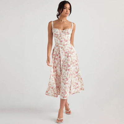 MAIKE - Elegantes Midi-Sommerkleid