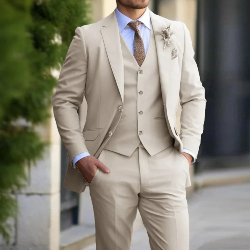 Brecken Eleganter 3-teiliger Anzug für Herren - zeitlose Raffinesse für jeden Anlass
