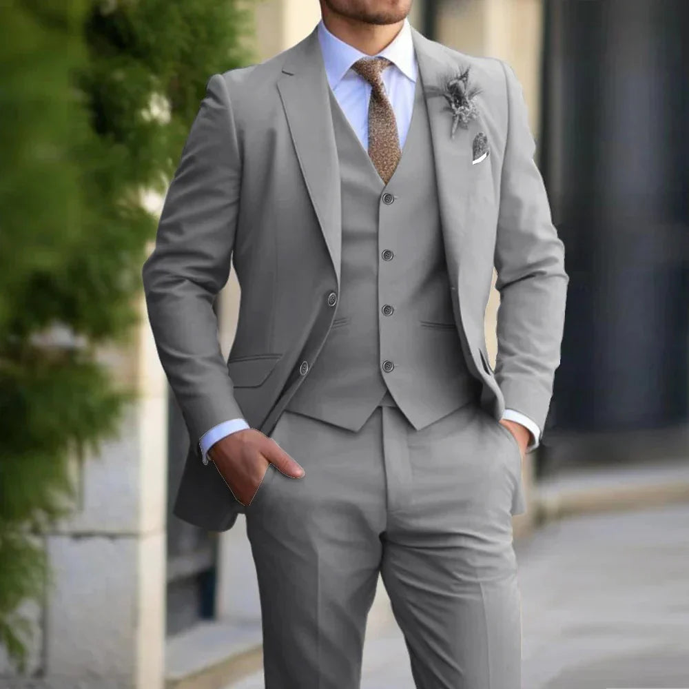 Brecken Eleganter 3-teiliger Anzug für Herren - zeitlose Raffinesse für jeden Anlass