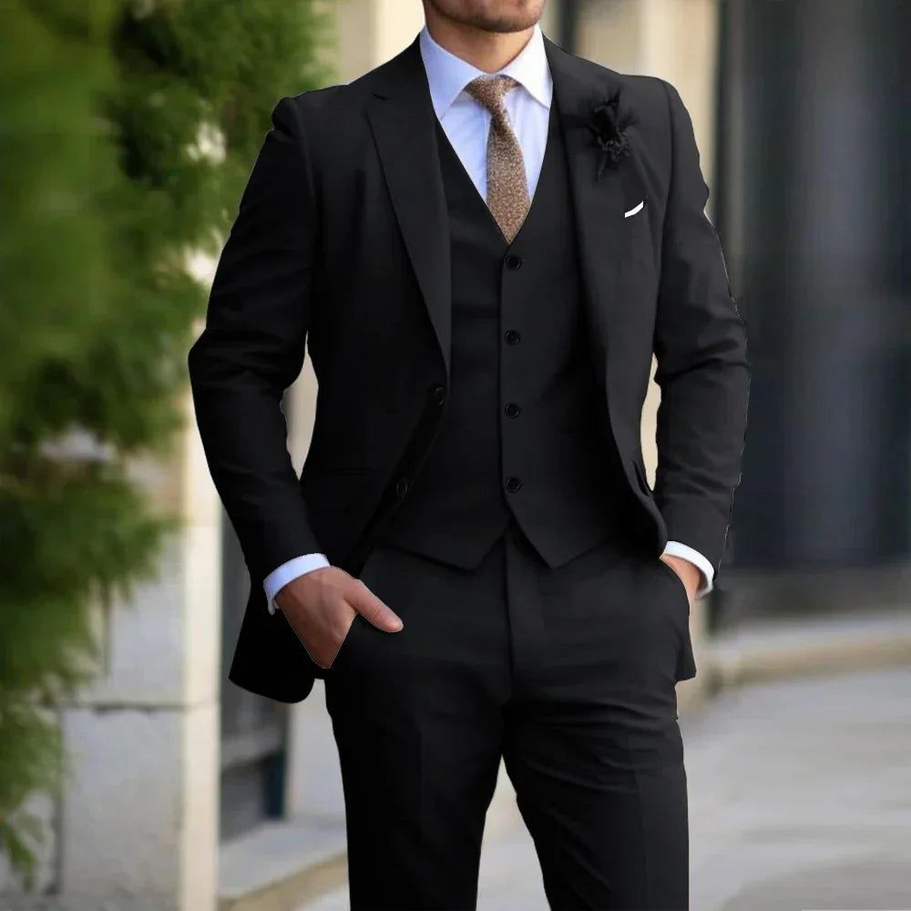 Brecken Eleganter 3-teiliger Anzug für Herren - zeitlose Raffinesse für jeden Anlass