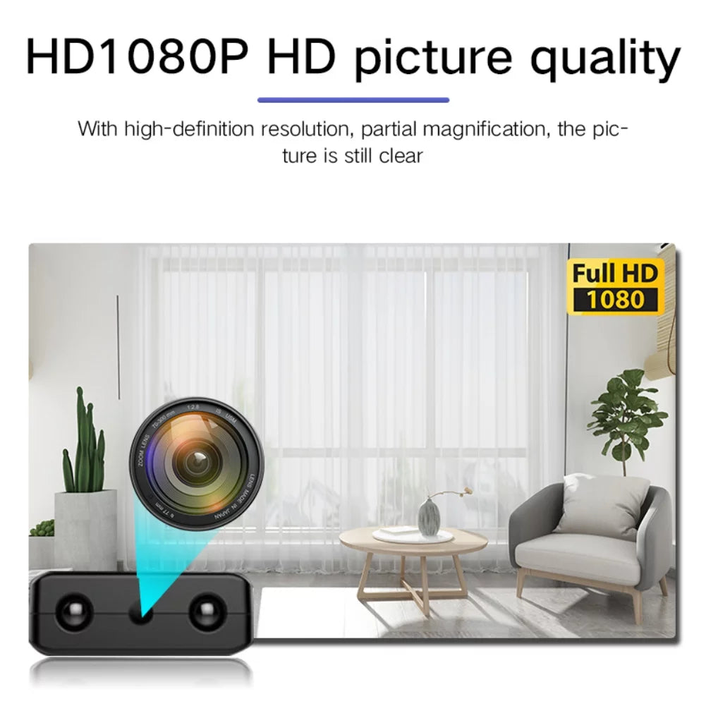Micro HD Kamera mit WiFi und Audio - Kompakte Sicherheitskamera mit Nachtsicht