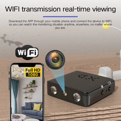 Micro HD Kamera mit WiFi und Audio - Kompakte Sicherheitskamera mit Nachtsicht