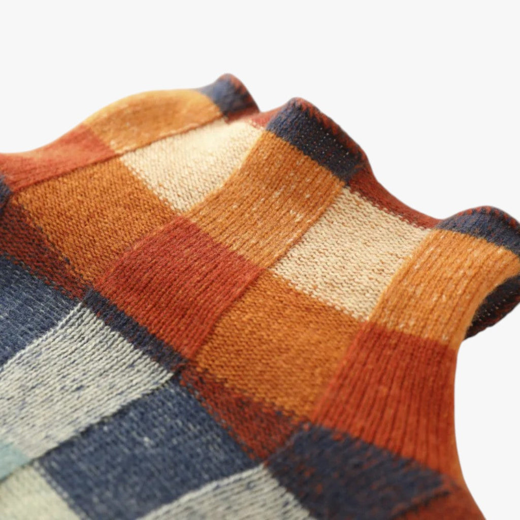 Mariana | Cashmere Patchwork Pullover Damen Rollkragenpullover