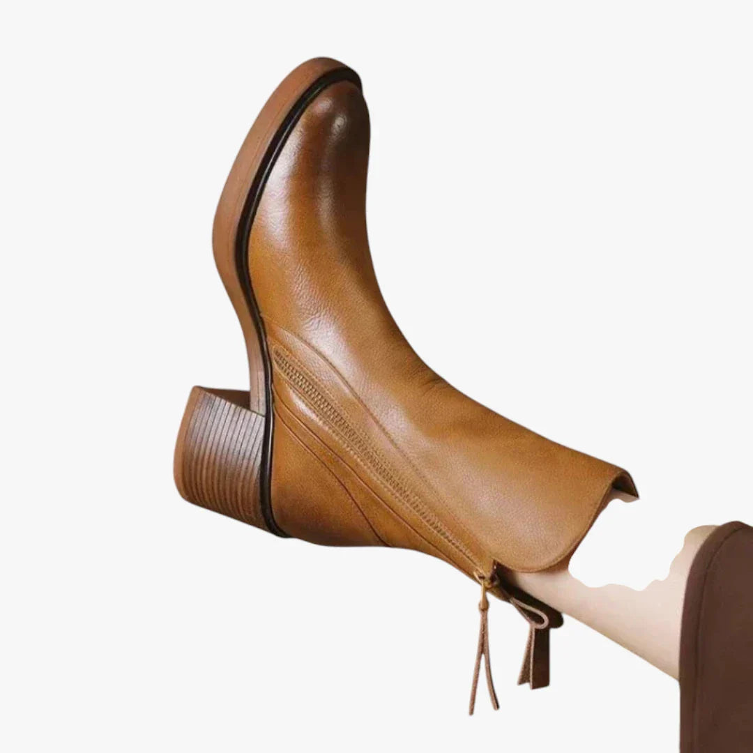 Madelyn | Knöchelhohe Designer-Stiefel für Damen mit Blockabsatz und gepolstertem Komfort