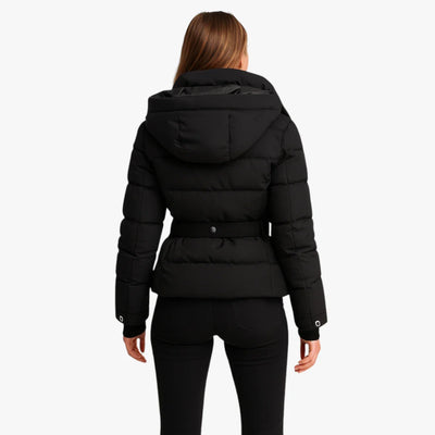 Wasserabweisende Pufferjacke mit Gürtel für Damen