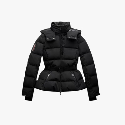 Wasserabweisende Pufferjacke mit Gürtel für Damen