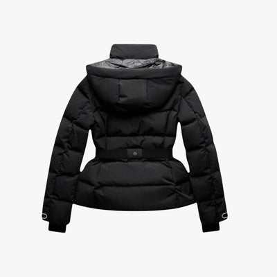 Wasserabweisende Pufferjacke mit Gürtel für Damen