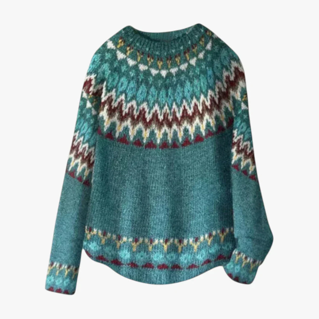 Eliza | Damen Strickpullover im norwegischen Stil aus Wollstrick