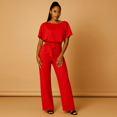 Mira - Eleganter Jumpsuit für Frauen mit Bindegürtel