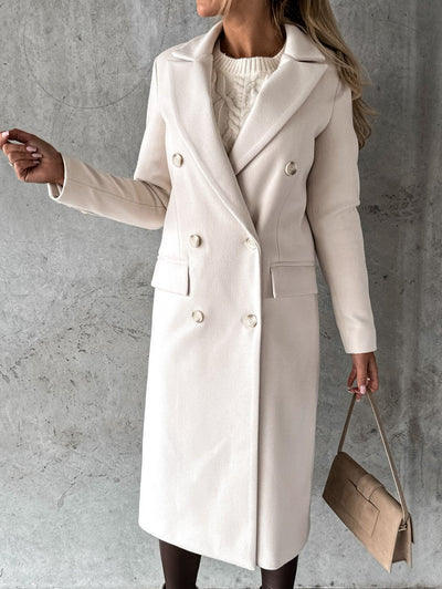 Marina | Stilvoller langer Damenmantel mit eleganter Passform