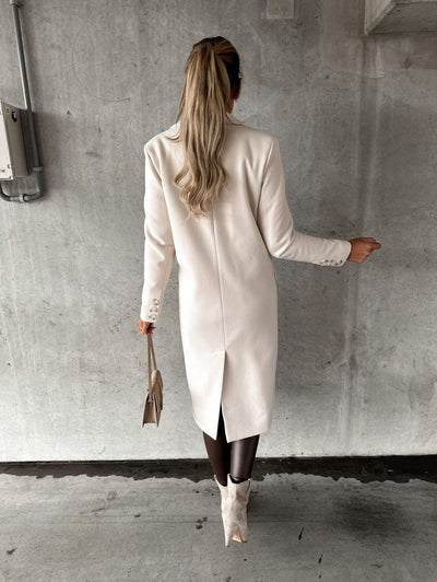 Marina | Stilvoller langer Damenmantel mit eleganter Passform