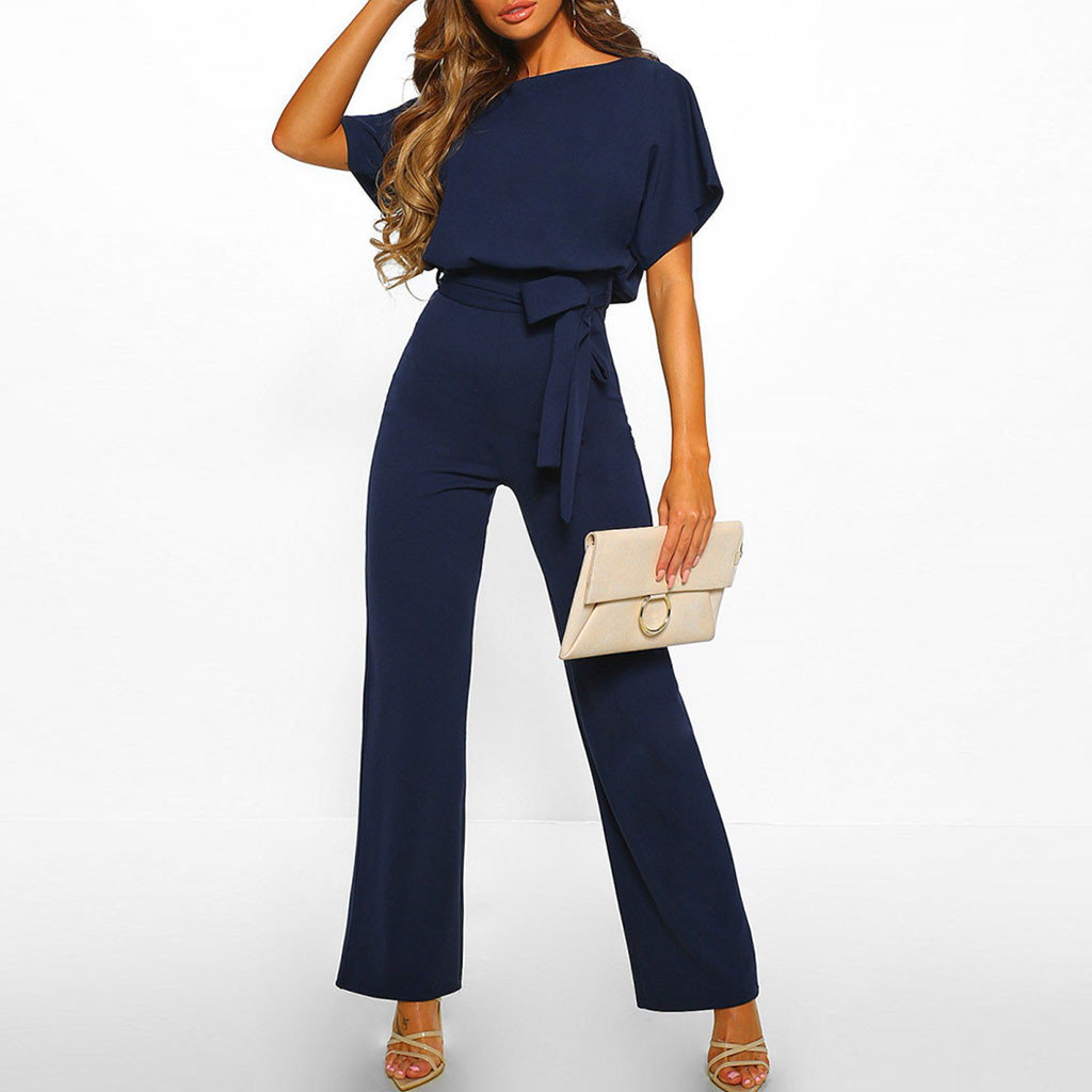 Lässiger Jumpsuit mit Gürtel für Frauen