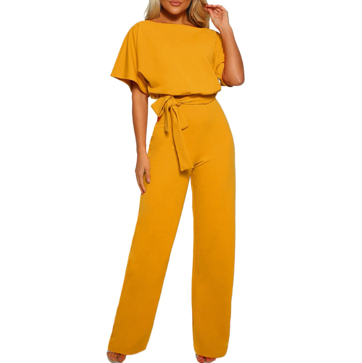 Lässiger Jumpsuit mit Gürtel für Frauen